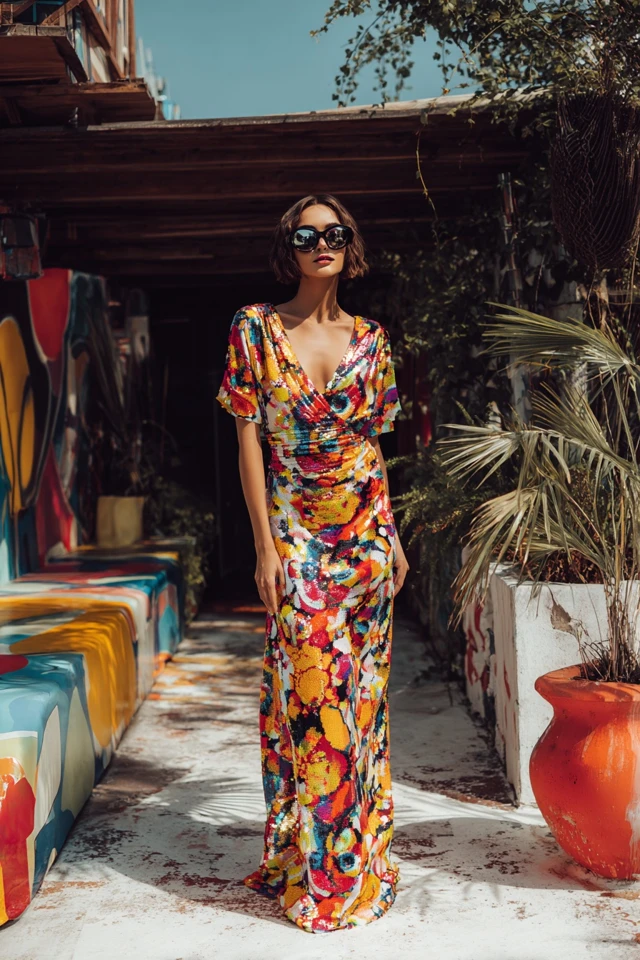 Bold Sequin Linen Dresses - photo 4