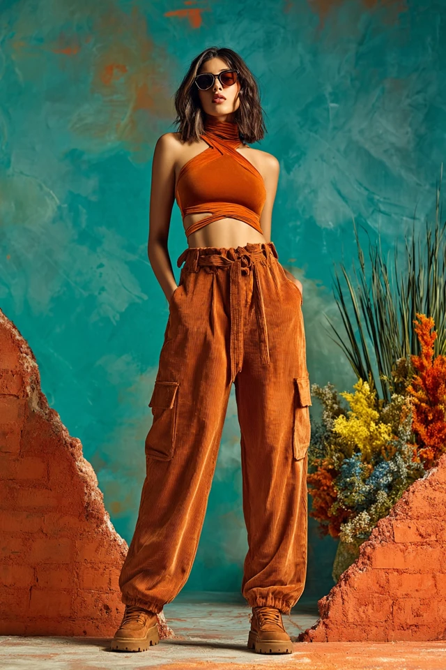 Soft Girl Velvet Cargo Pants - photo 4