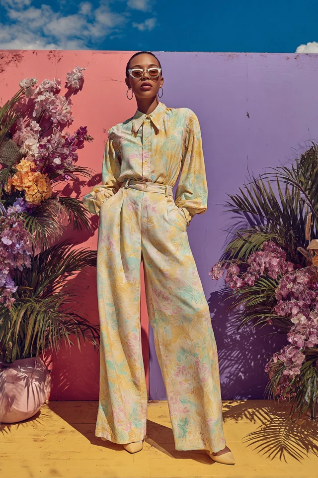 Soft Girl Festival Wide‑Leg Pants