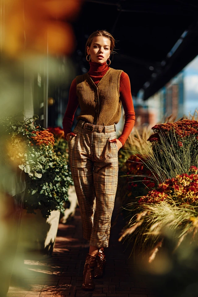 Inspiration Business Casual Sweater Vest Outfit Ideas - photo 4
