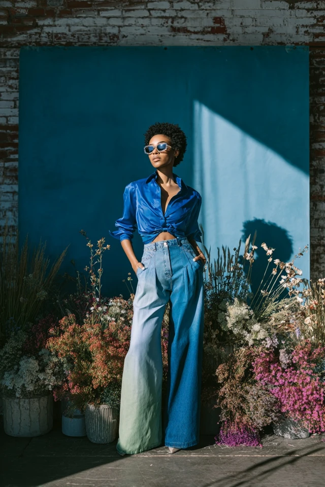 Barbiecore Silk Denim Looks - photo 4