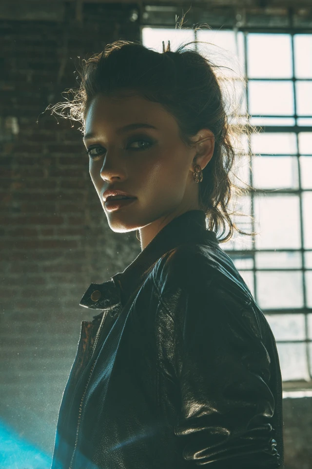 Sporty Leather Jacket Statement - photo 4