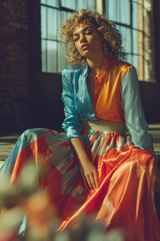 Colorful Satin Skirt Mood - photo 4
