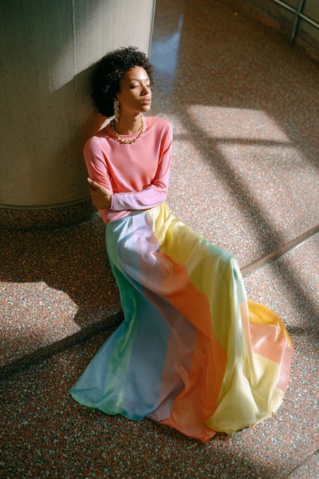 Palette Colorful Midi Skirt Weather Style - photo 4