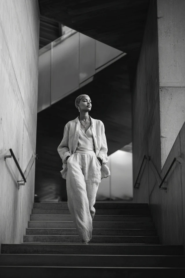 Monochrome Linen Pants Basics - photo 4