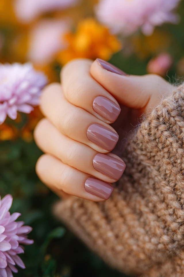 Cranberry Fall Elegance Nails