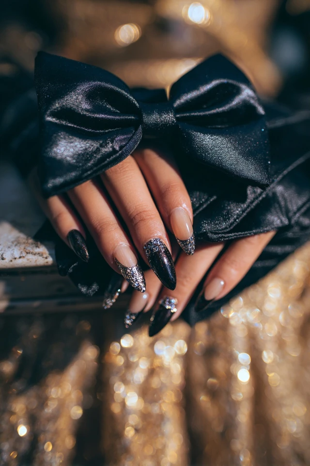 Black Tie Ball Nails Inspiration