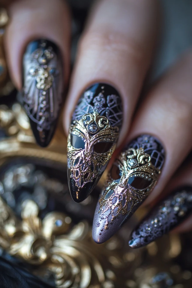 Masquerade Ball Nails Inspiration