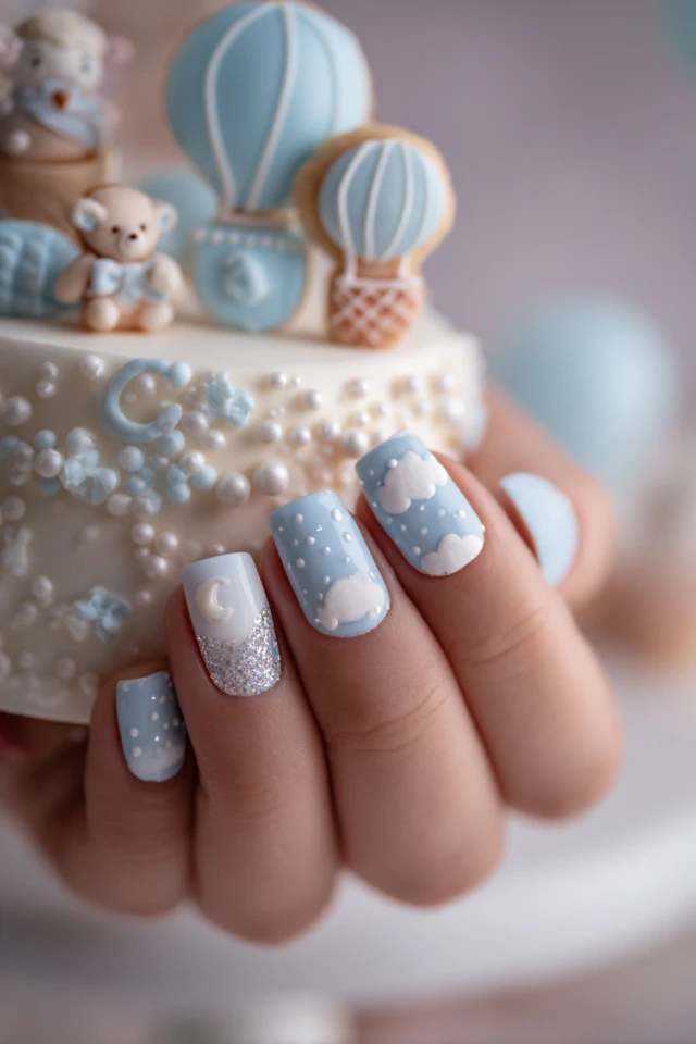 Baby Shower Nails Inspiration