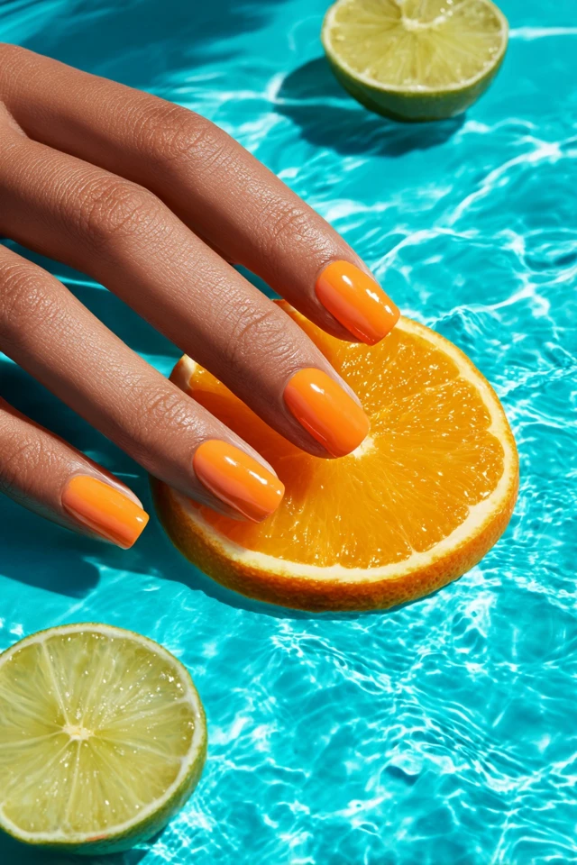 Sunset Summer Palette Nails