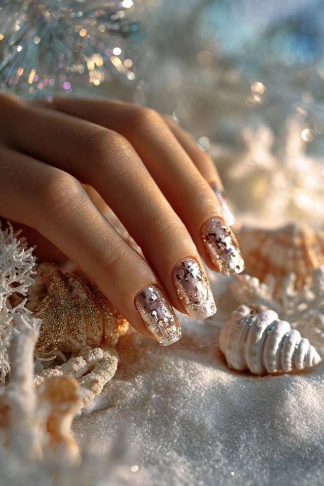 Gingerbread Winter Charm Nails