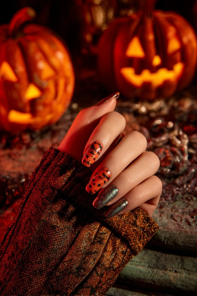 Festive National Cat Day Nails