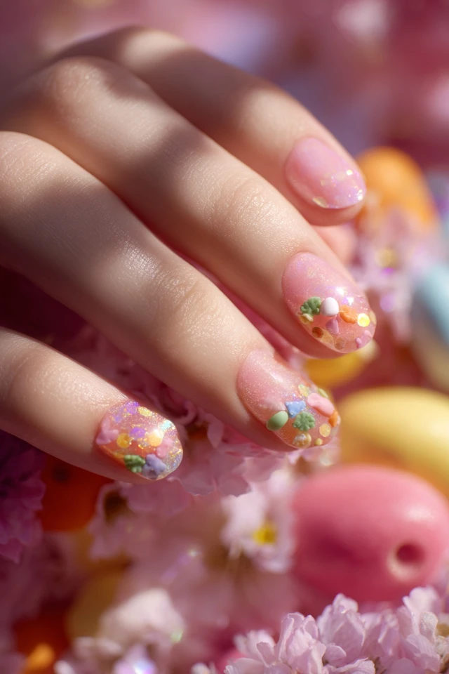 Vivid Earth Day Nails