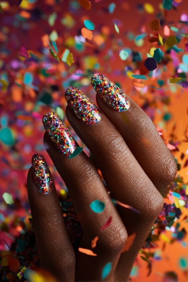 Bold Christmas Palette Nails