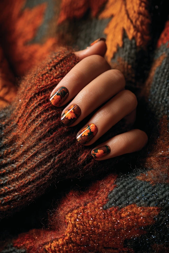 Sweater Autumn Symphony Nails