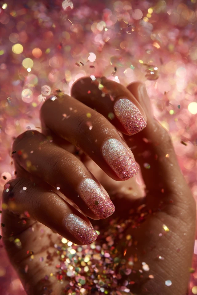 Sparkle Arbor Day Vibes Nails