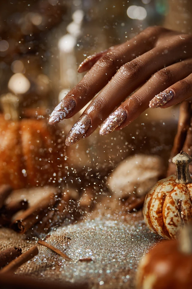 Foliage Fall Charm Nails