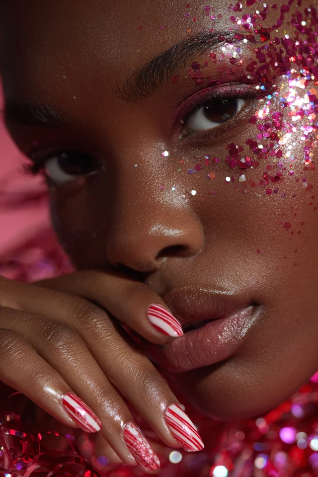 Sparkle Rosh Hashanah Glam Nails