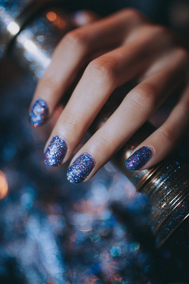 Ultra Galaxy Flake Mani