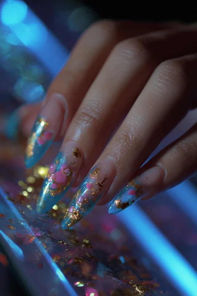 Epic 3-D Jelly Charms Design Nails