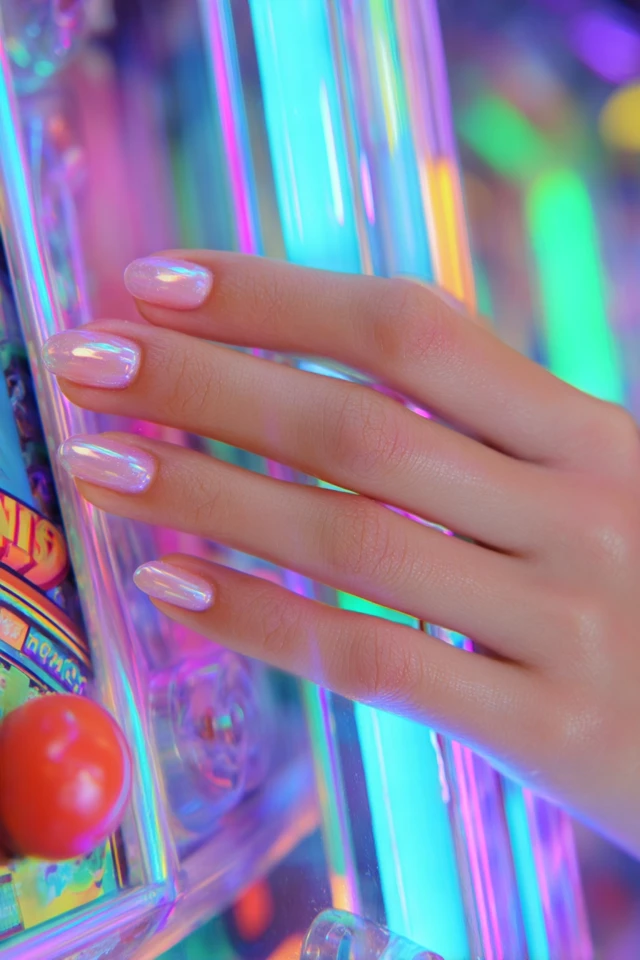 Prismatic Jelly Design Nails