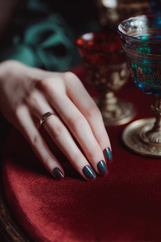 Velvet Silk Wrap Glam Nails