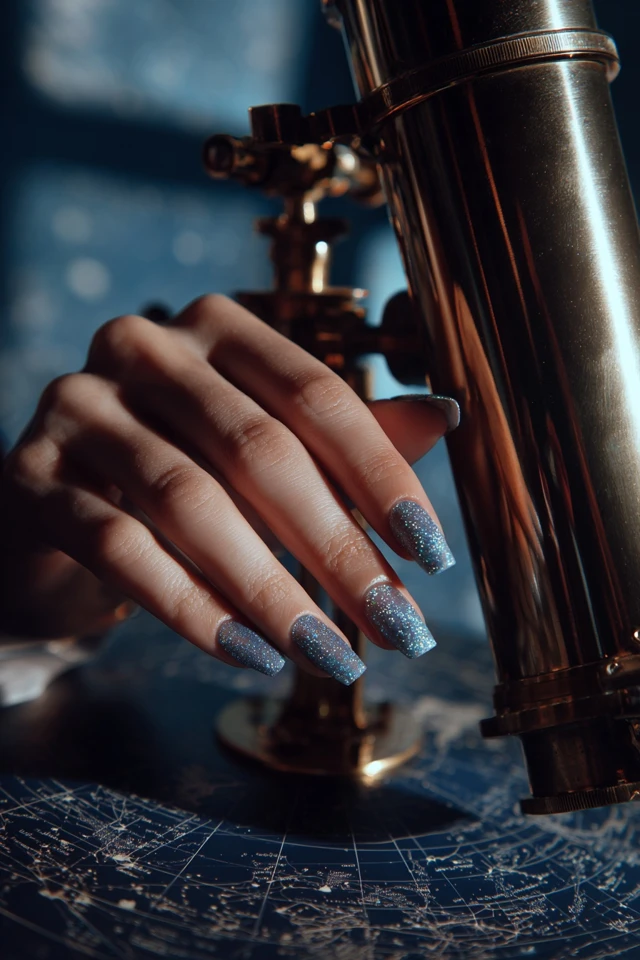 Celestial French Reverse Artistry Nails