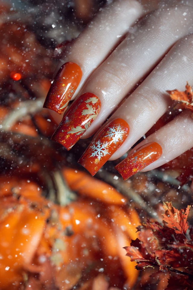 Foliage Fall Symphony Nails