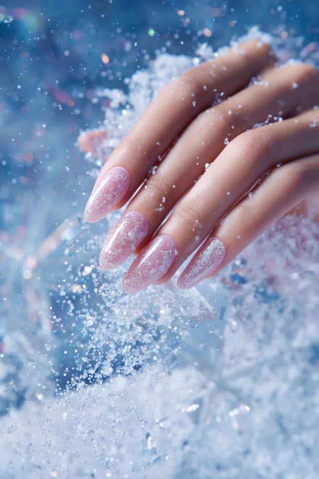 Aurora Winter Glow Nails