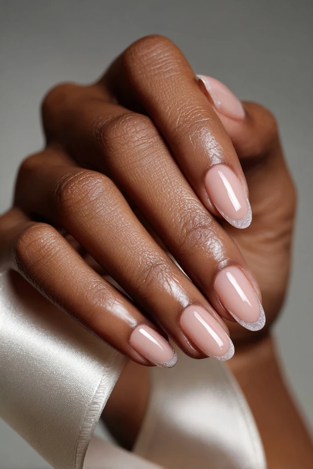 Chic Hand-Drawn Ink Glam Nails