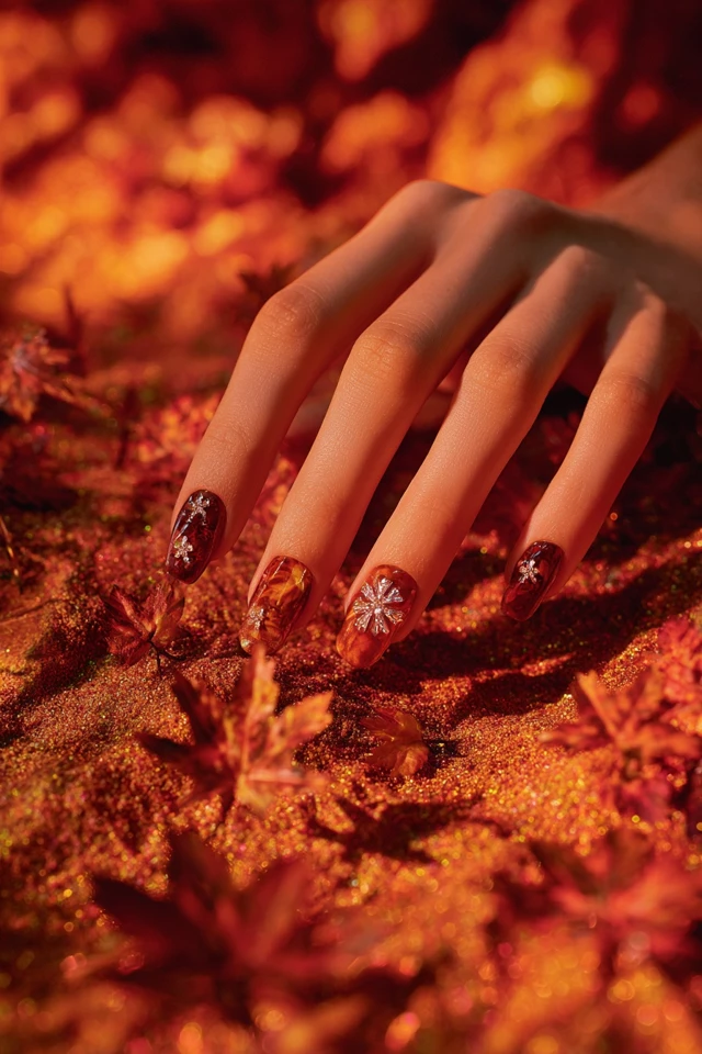 Spice Autumn Glow Nails