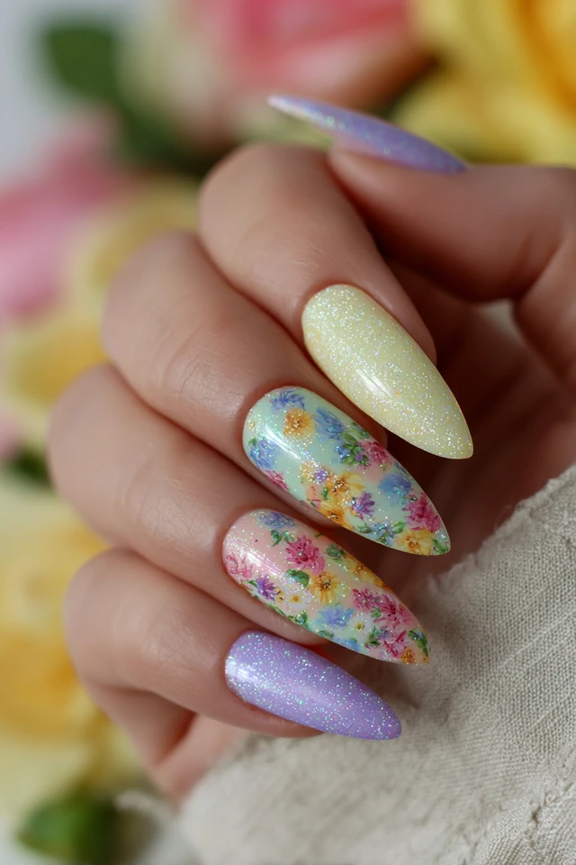 Cottagecore Palette Nails