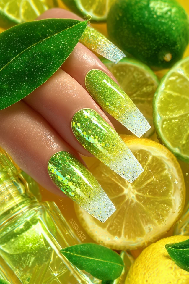 Electric Lime Mani