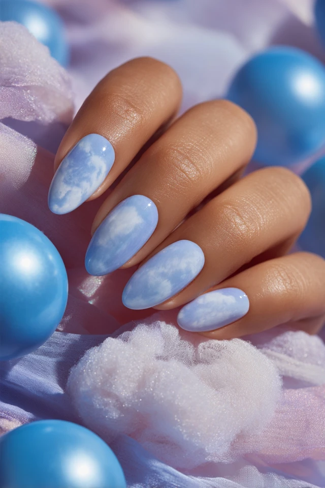 Dreamy Cloud Design Nails