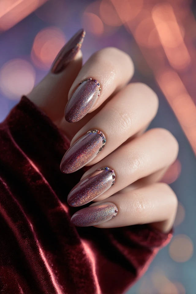 Velvet Night Look Nails