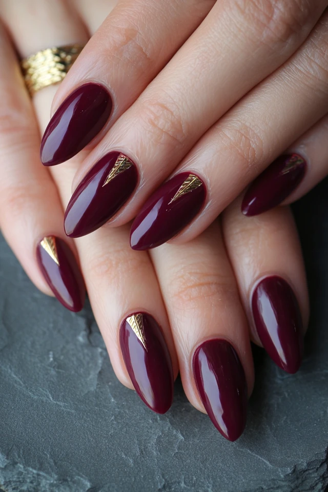 Sharp Arrow Split Silhouette Nails