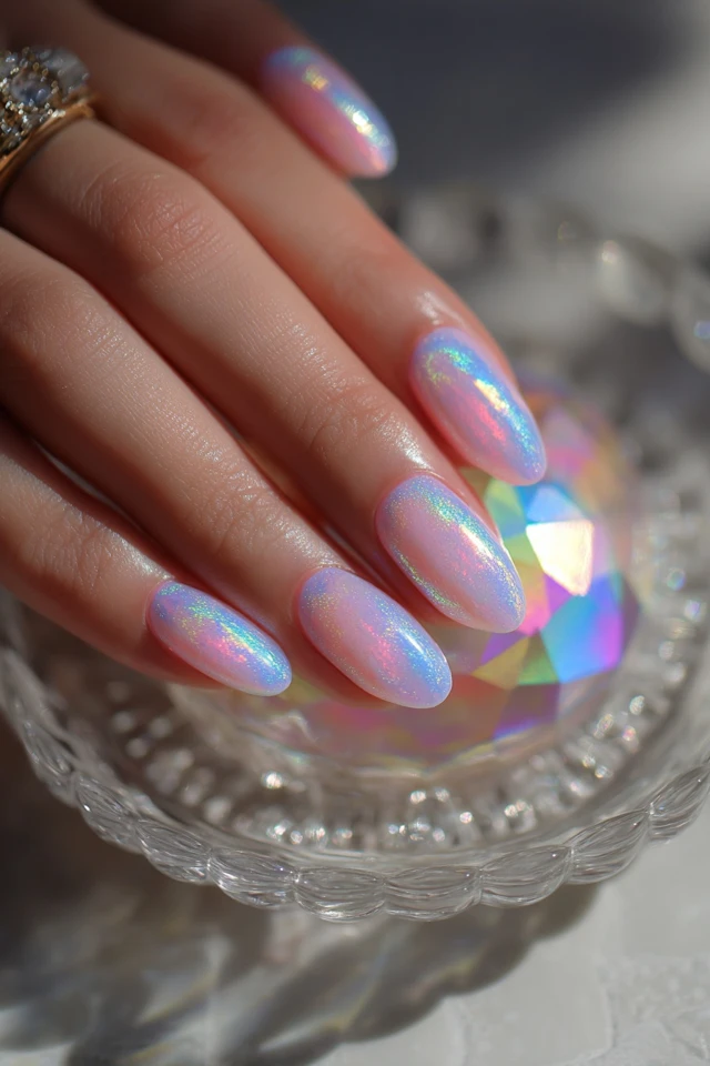 Opulent Prism Design Nails