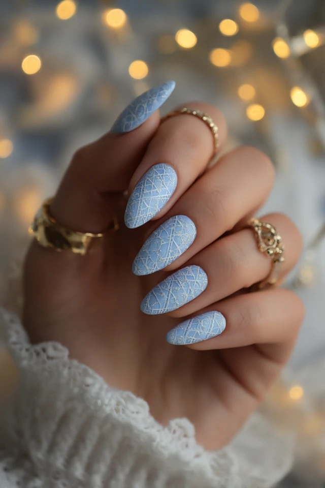 Opulent Eiffel Silhouette Nails