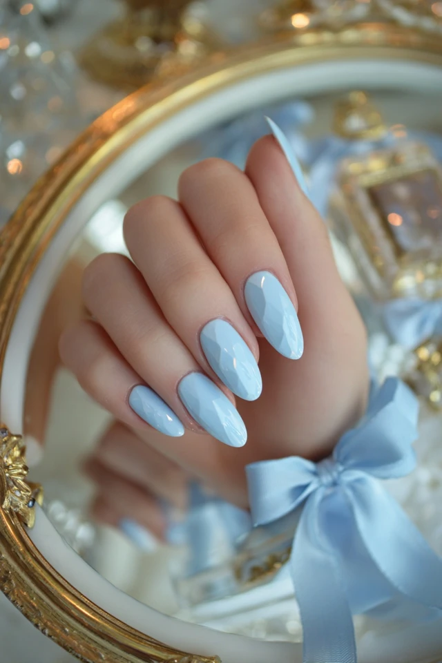Opulent Soft Petal Geometry Nails