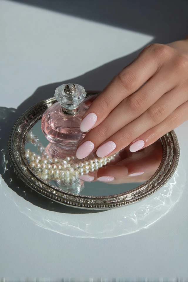 Polished Classic Oval Artistry Nails
