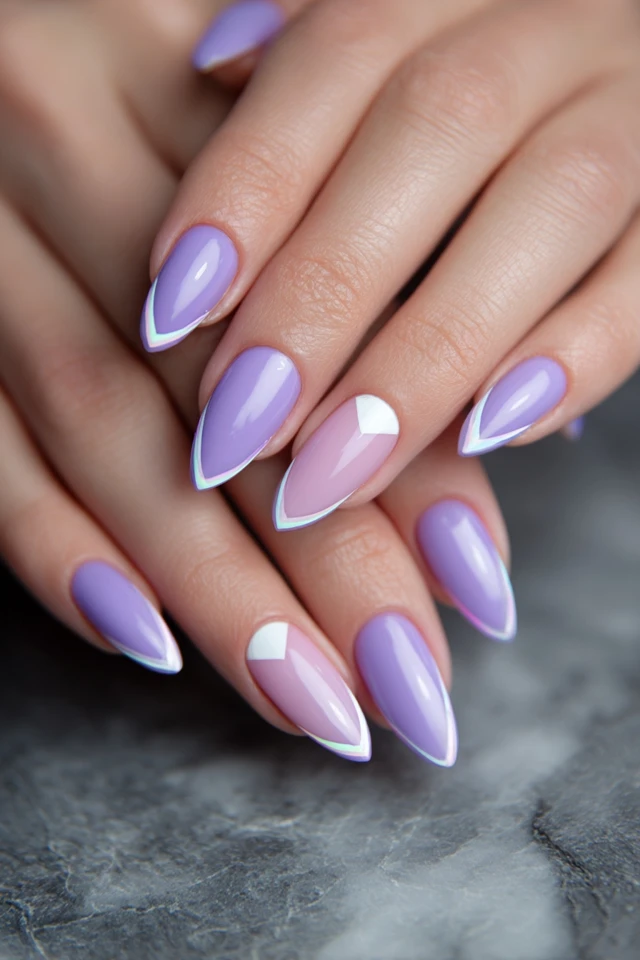 Sleek Arrowhead Artistry Nails