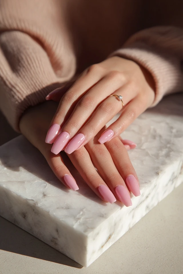 Modern Shadow Coffin Artistry Nails