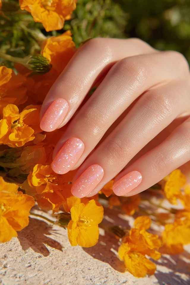 Striking Soft Petal Silhouette Nails