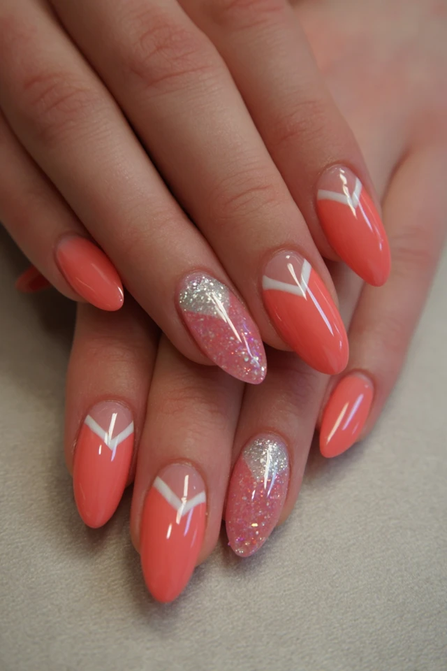 Timeless V-Tip Design Nails