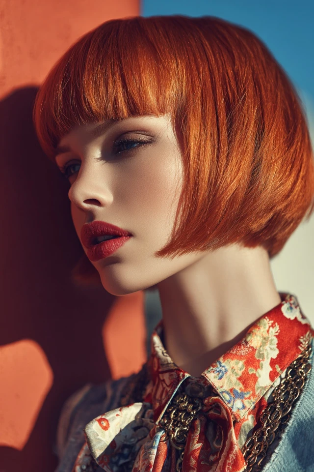 Medium One-Length Haircut Clean