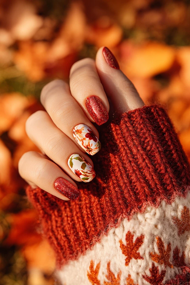 Cranberry Autumn Dream Nails