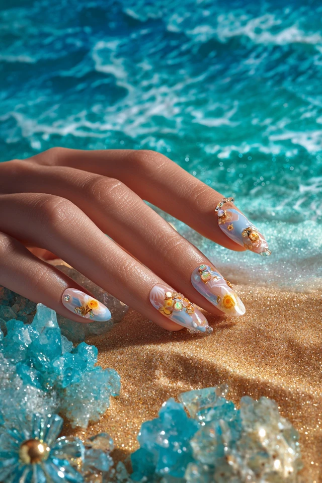 Sunshine Summer Elegance Nails - photo 2