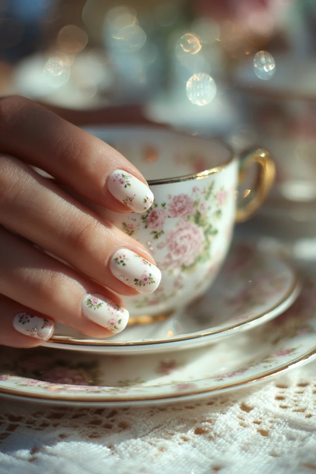 Tea Party Nails Inspiration - photo 2