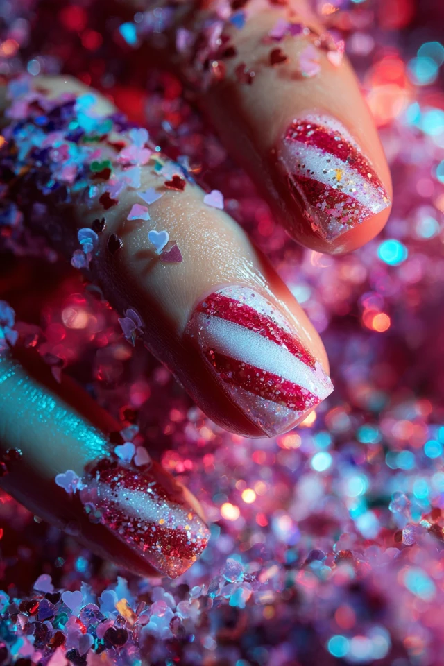 Vivid National Ice Cream Day Glam Nails - photo 2