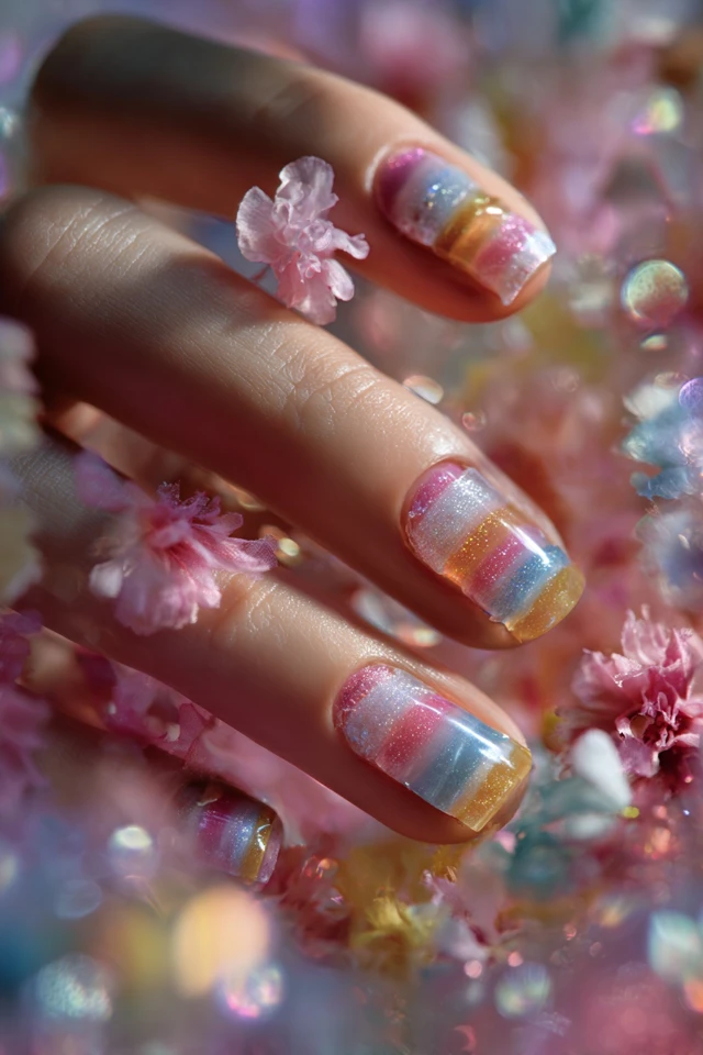 Celebration Fourth of July Nails